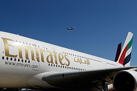 Emirates flight narrowly misses mid-air collision with fighter jet