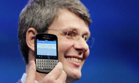 BlackBerry shares fall sharply after smartphone maker posts shock loss