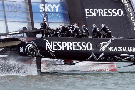 Louis Vuitton Cup led by New Zealand, super catamarans flying together on SF …