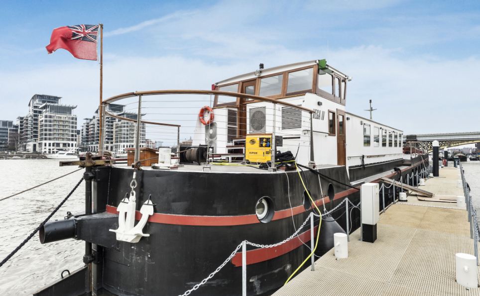 Yours for just £1.7million… the Thames penthouse in an old coal barge