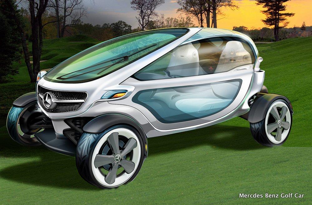 Mercedes' golf cart concept would get you around the links of the future in style