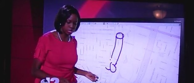 Newscaster accidentally draws giant penis on live TV [VIDEO]