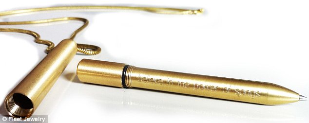 Jewelry that's made of the write stuff: The necklace that is also a handy pen …