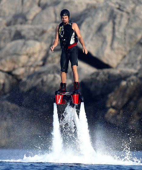 Leonardo DiCaprio soars on a Flyboard while on holiday in Ibiza with new …