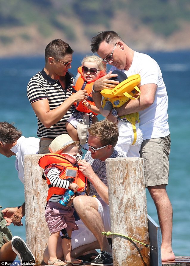 David Furnish, Neil Patrick Harris and David Burtka holiday with their …