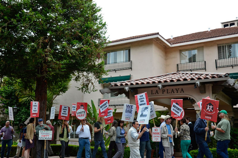 Ferraris, Other Luxury Cars Serve as Backdrop for Hotel Workers Rally at La …