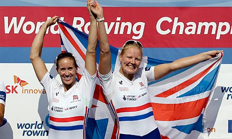 Helen Glover and Polly Swann row to pairs gold at world championships