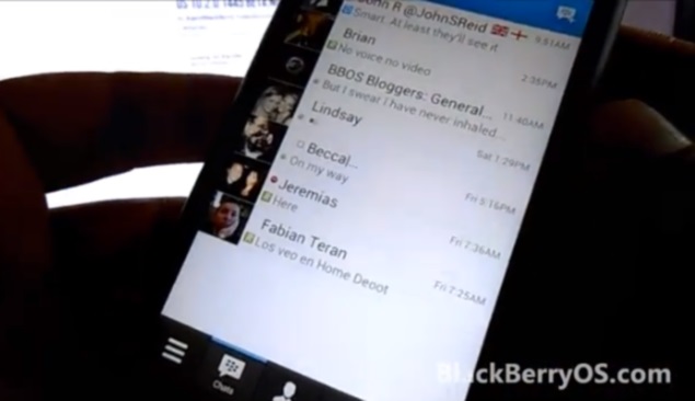 BBM for Android walkthrough video appears online