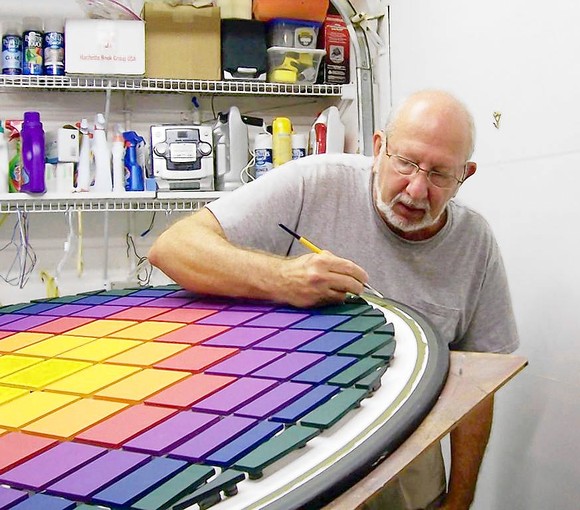 'Op-art' artist was self-taught