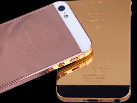 Yours for up to £50000: The REAL gold iPhone 5S outshining Apple's new release