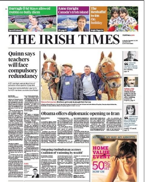 Wednesday Newspaper Review – Irish Business News and International Stories …