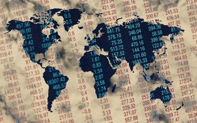 Global shares edge down as uncertainty sets in over world economy