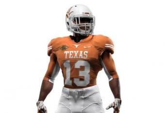 Gold on the uniforms for Texas Football