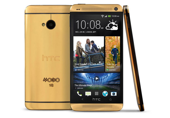 HTC to offer five genuine gold One smartphones for £2750 apiece