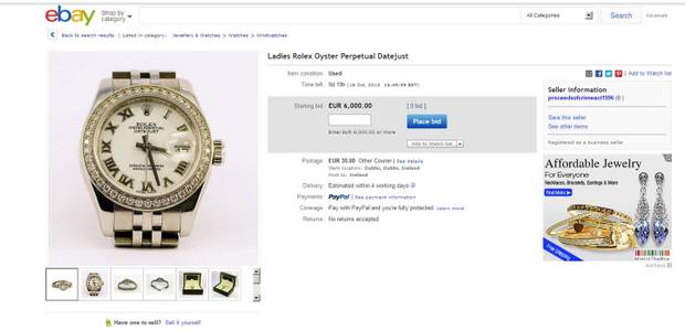 CAB Auctions Seized Luxury Watch On Ebay