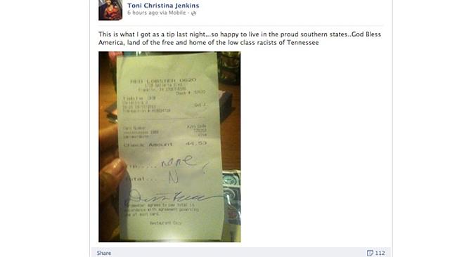 Surprise ending for receipt slur waitress -business news