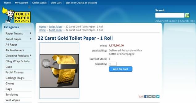 Australian company sells $1.3M 22-karat gold toilet paper