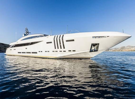 Superyacht Nomi at anchor in Marmaris