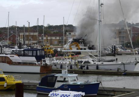 Luxury yacht at centre of fire drama sinks