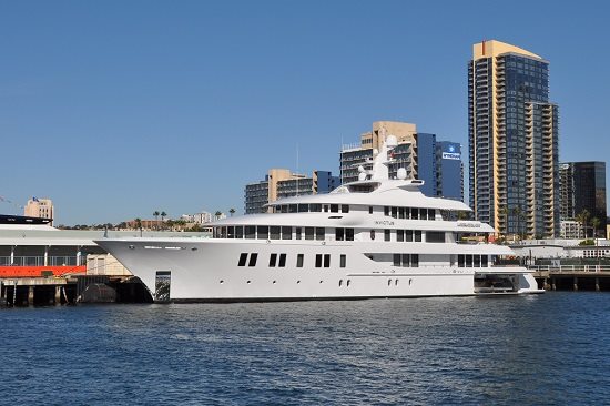 The 66 metre Delta superyacht Invictus in San Diego