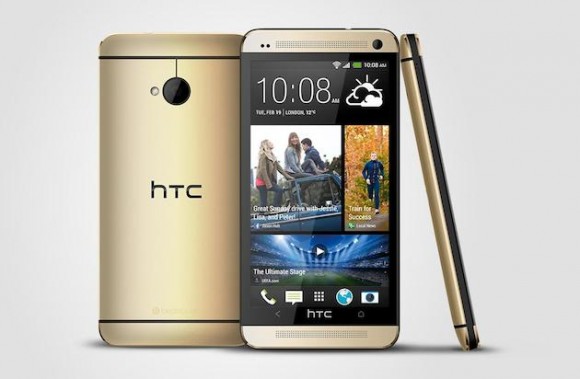 HTC reveals another gold-colored One, this time without the 18-carat finish