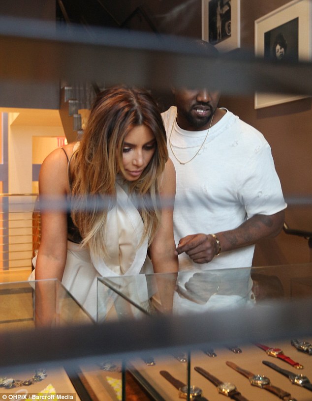 Dolled-up Kim Kardashian and Kanye West leave North behind to shop for …
