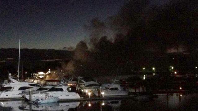 Three luxury yachts in Sydney 'firebombed'