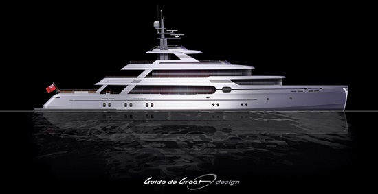 Guido de Groot unveils a new 50 metre superyacht