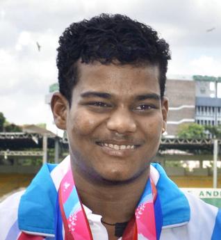 Triple gold for star lifter Rahul