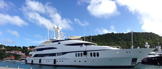 Superyacht Diamond A in St. Barth's