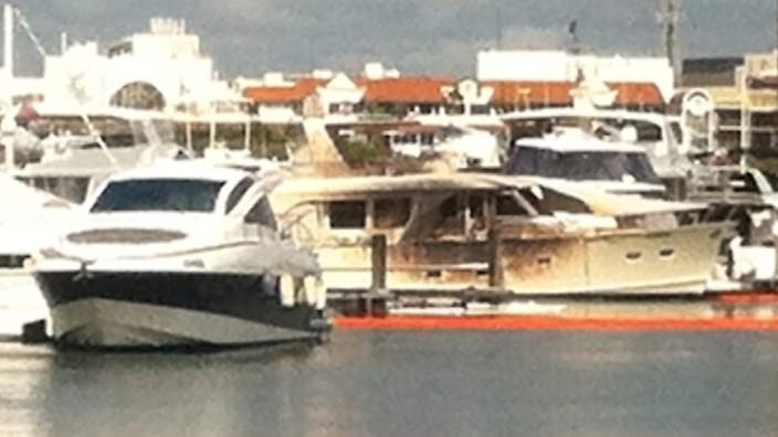 Gold Coast fire sinks luxury yachts