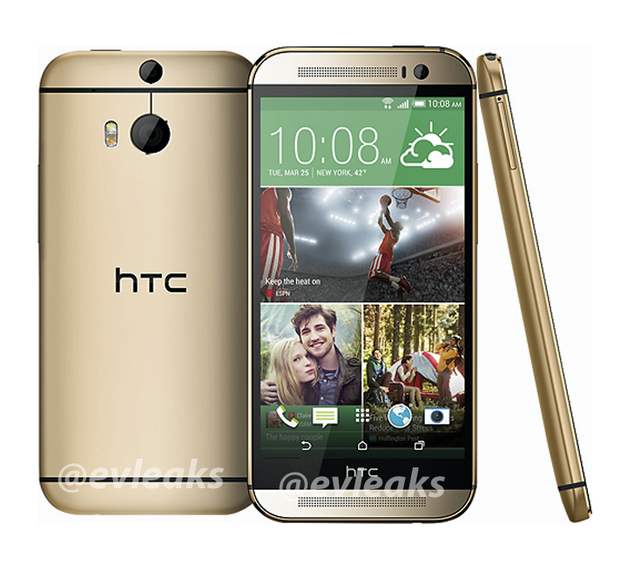 HTC One 2014 (aka the HTC M8) leaked, dual-camera and gold colouring …