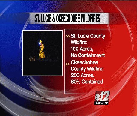 Two fires in Okeechobee, St. Lucie County