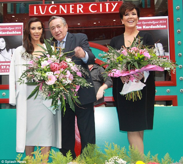 Kim Kardashian poses with billionaire Richard Lugner at cheesy Vienna photo call