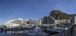 Sunborn Gibraltar yacht hotel moored at permanent home