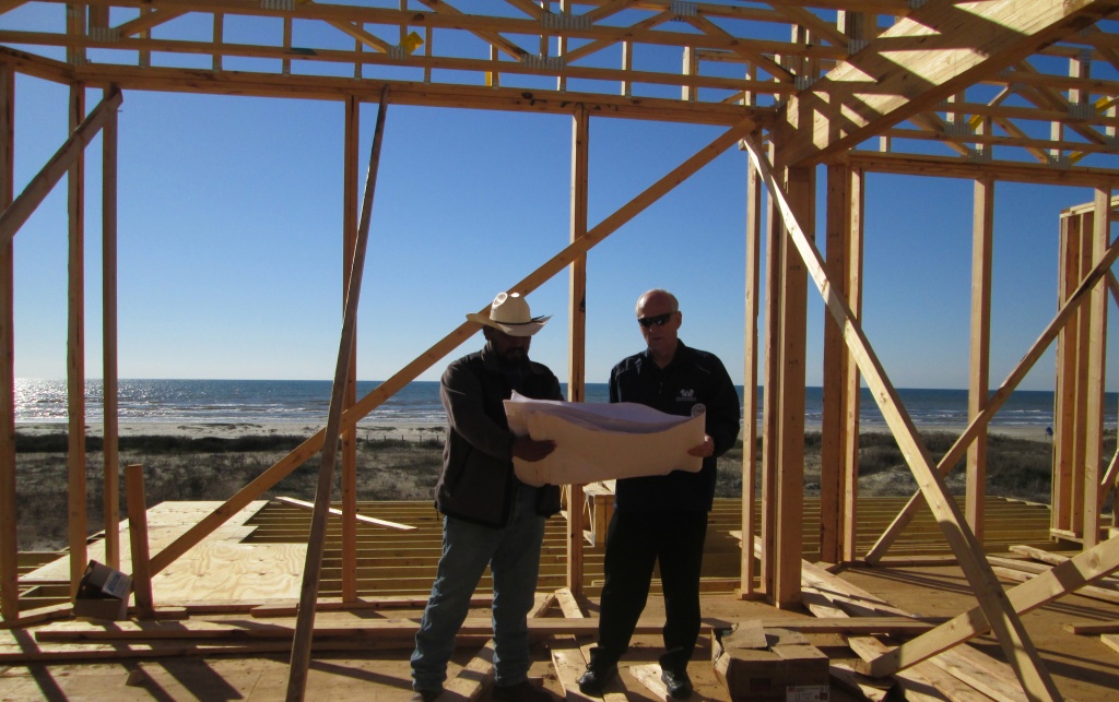 Surfside resort-style community's model home under construction