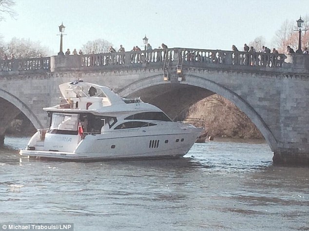 Messing about on the river! Luxury boat owner smashes craft into iconic …