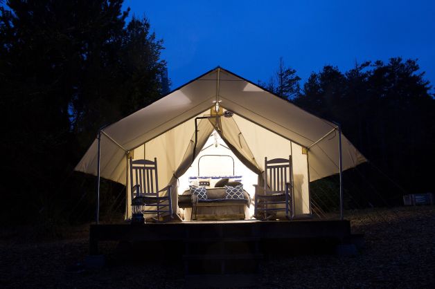 Let's go 'glamping' – where luxury, camping meet on a bluff