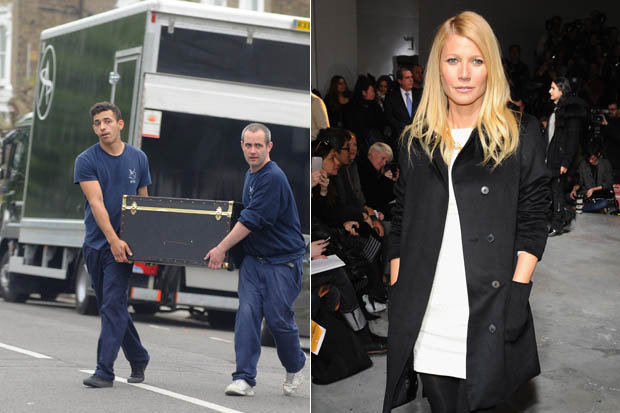 Conscious un-cohabiting? Removal vans outside Gwyneth Paltrow and Chris …