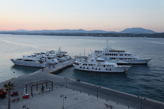 Superyachts in Spetses, Greece