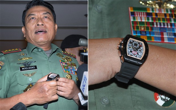 'My chunky watch is a fake' cries Indonesia's top general
