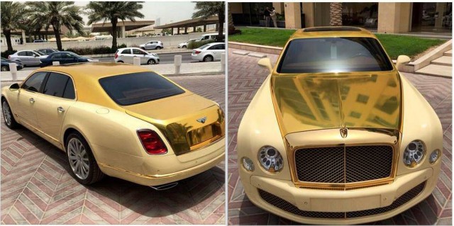 Gold Bentley Mulsanne Delivered to Al Wajba Motors in Qatar