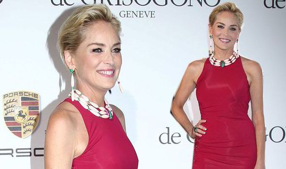 Sharon Stone stuns in sexy crimson dress as she parties in Cannes at de …