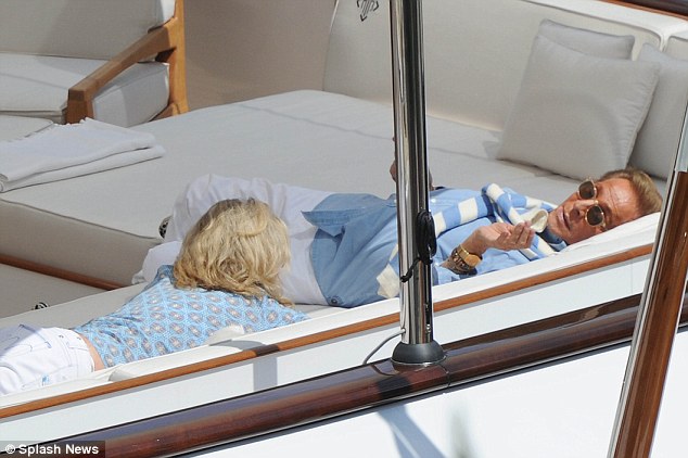 Making waves! Fashion designer Valentino relaxes on his luxury yacht in Portofino