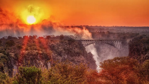 Sunrise over Victoria Falls, Zimbabwe. Photo: Getty Images