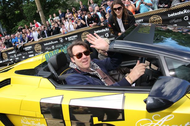 In pictures: Gumball Rally arrives in Edinburgh as TV presenter Jonathan Ross …