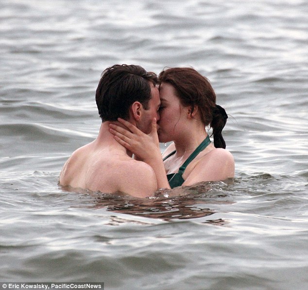 Saoirse Ronan shares kiss with co-star Emory Cohen on New York set of Brooklyn