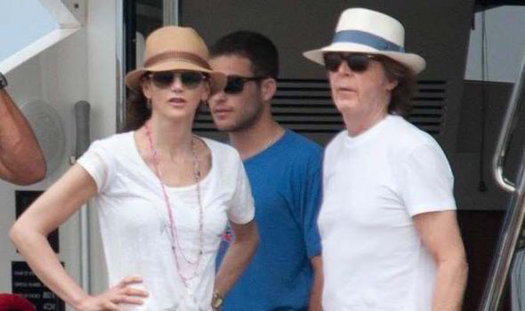 Paul McCartney and wife Nancy soak up the sun on a yacht in Ibiza