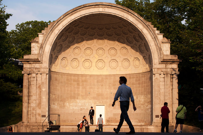 Gold Touches Up Sullied Band Shell in Central Park