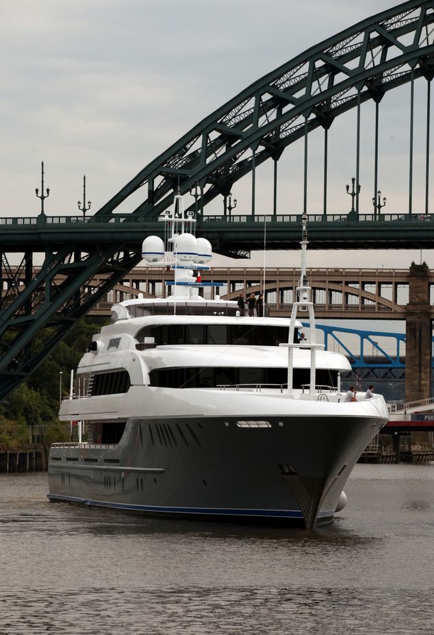$50 million dollar superyacht the Sovereign sails into Newcastle City Marina